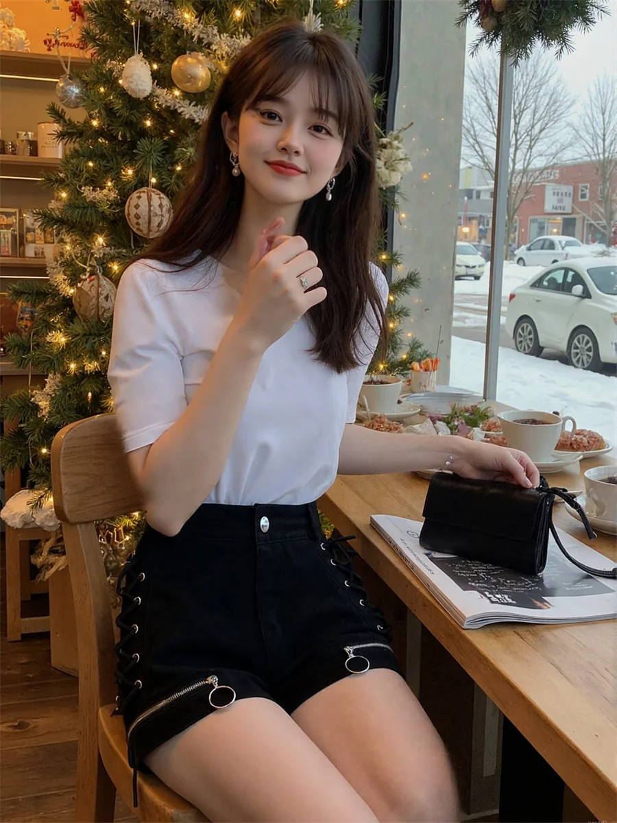 السراويل النسائية القطن مكشكش Cottagecore Bowknot Fairycore الحلو بناتي Preppy الربيع الكورية طالب جامعي تنورة السراويل لطيف