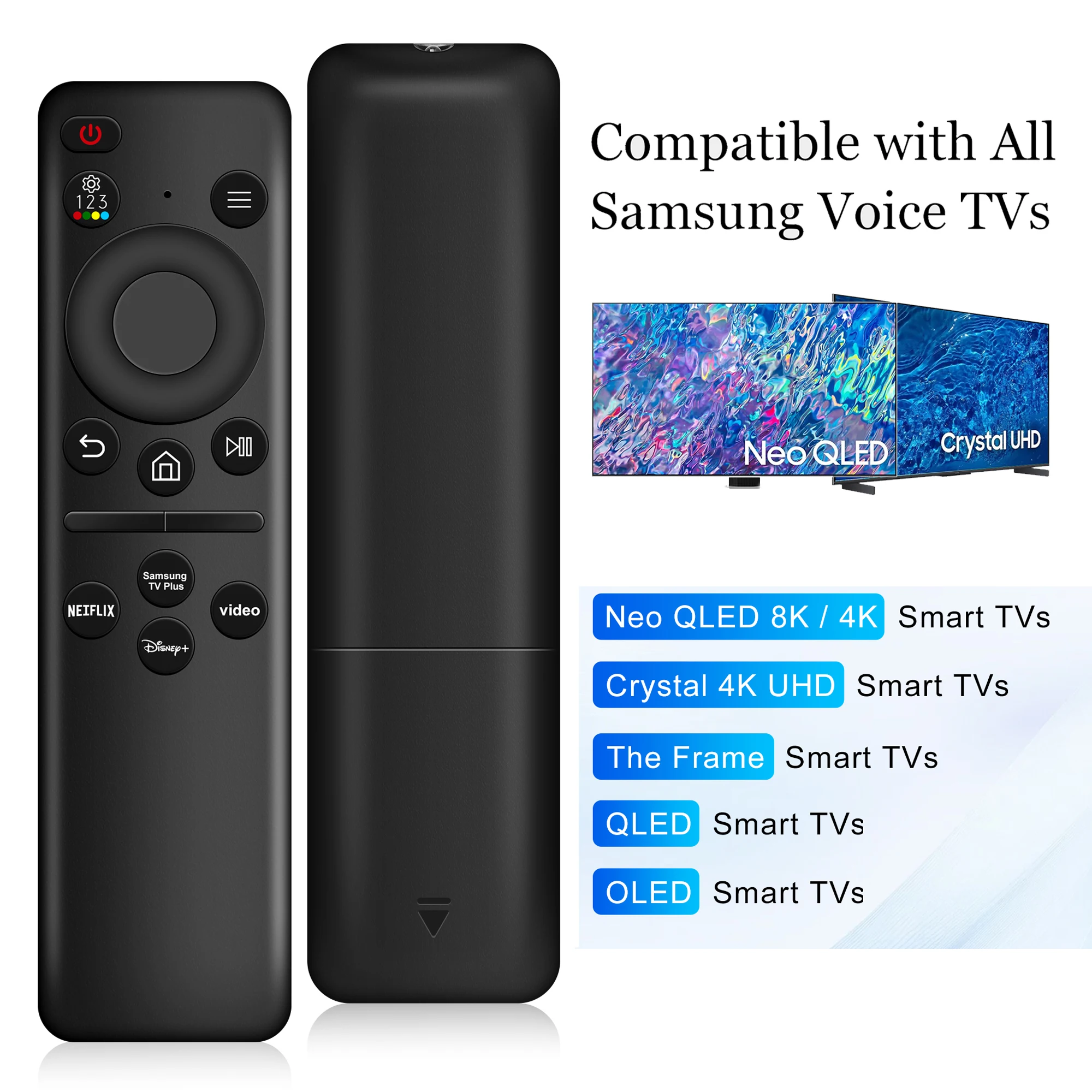 IR Remote Control for Samsung Smart TVs, Replacement Remote Control for Samsung Neo QLED 8K/4K Smart TV Infrared Remote Control