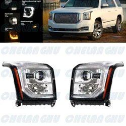 LED HeadLight For GMC Yukon 2015 2016 2017 2018 2019 2020 1 Pair Front HeadLamp DRL fog light car accessories