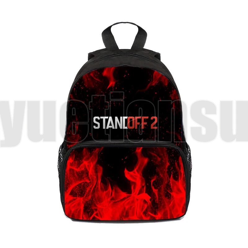 Sac A Dos 3D Anime Standoff 2 Backpack Children Shooting Game Bag Kids 16 Inch Kindergarten Back To School Mini Backpack