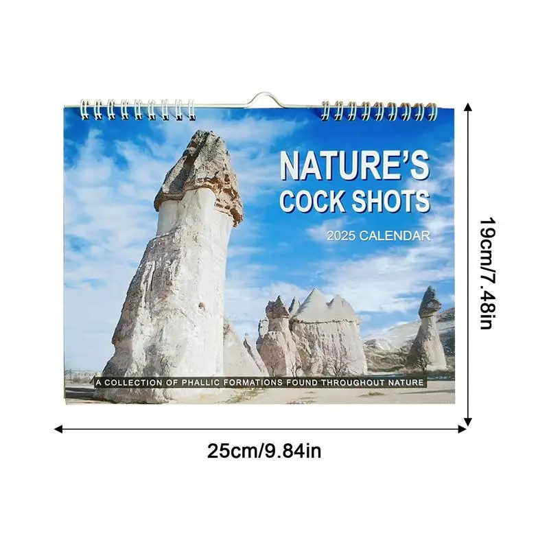 Dicks In Nature Calendar Funny Calendar Joke Calendar Monthly Planning Monthly Planning Binding Wall Calendar 2025 Hangable ﻿