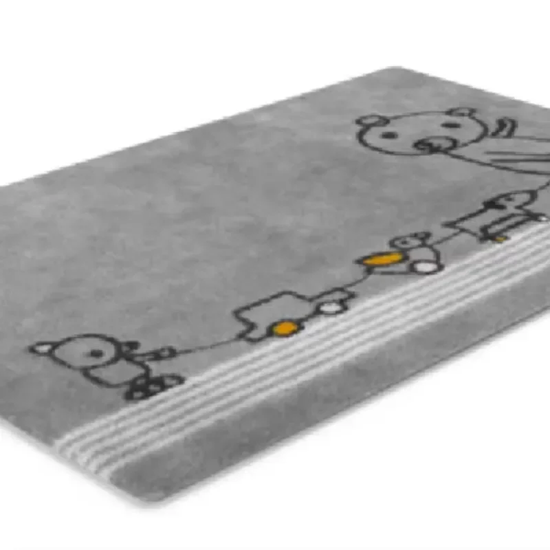 Scandinavian style large 3D printed carpet jute and silk prayer mat for living room, bathroom and kitchen