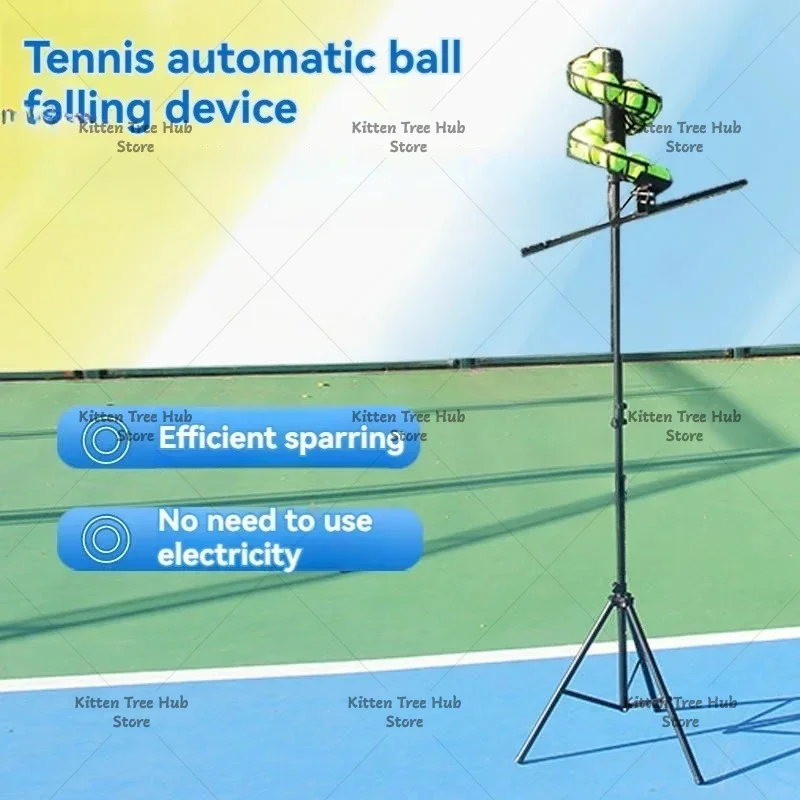 Adjustable Tennis Ball Launcher Machine Beginner Kids Tennis Ball Feeder Tennis Automatic Serve Trainer Single Swing Exerciser
