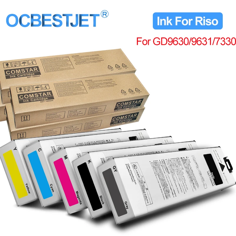 

Compatible Ink Cartridge For Riso Comcolor GD9630 GD9631 GD7330 Inkjet Printer S-7280/7281/7282/7283/7284UA (5 Color Optinal)