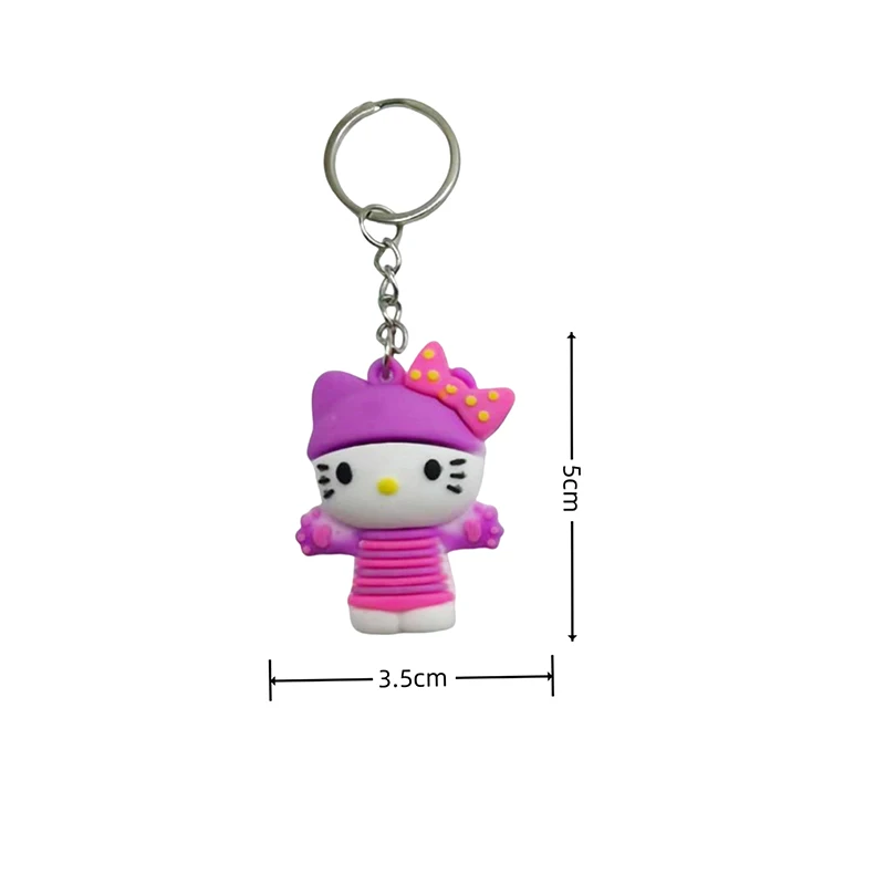 1 Stück niedlichen animierten Cartoon Cross Dressing Sanrio Schlüssel bund Kuromi Melodie Cinna moroll Schlüssel ring Rucksack Zubehör Dekorationen