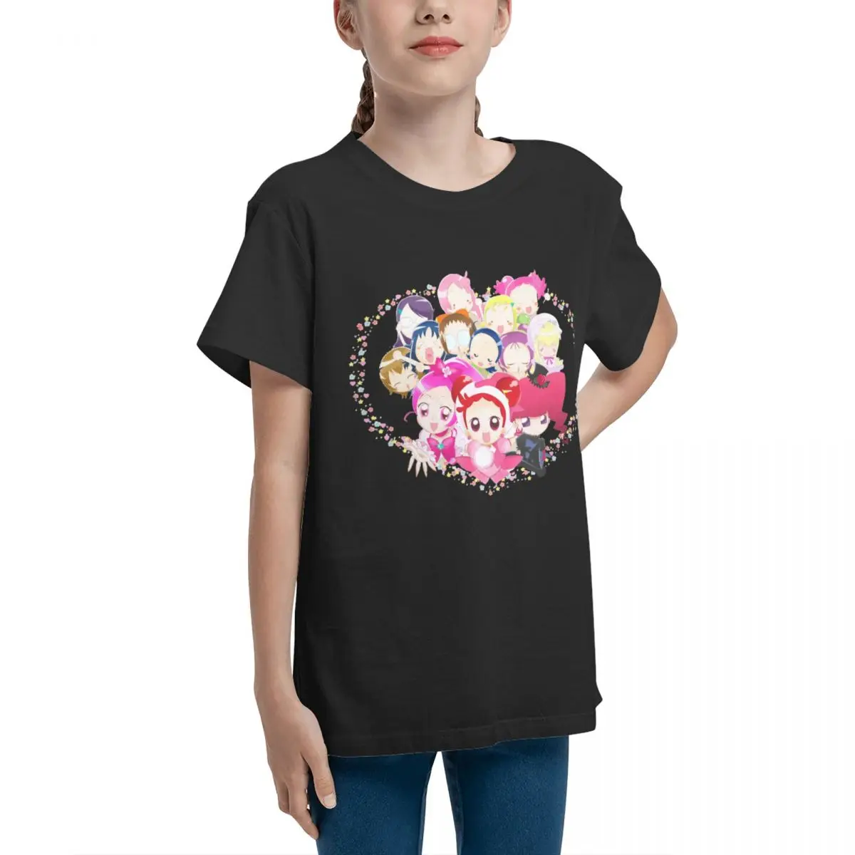 Modern Heartcatch Precure Marie & Gali Harukaze Doremi Teeanger Basic Short Sleeve T-Shirt Graphic grade Activity competition