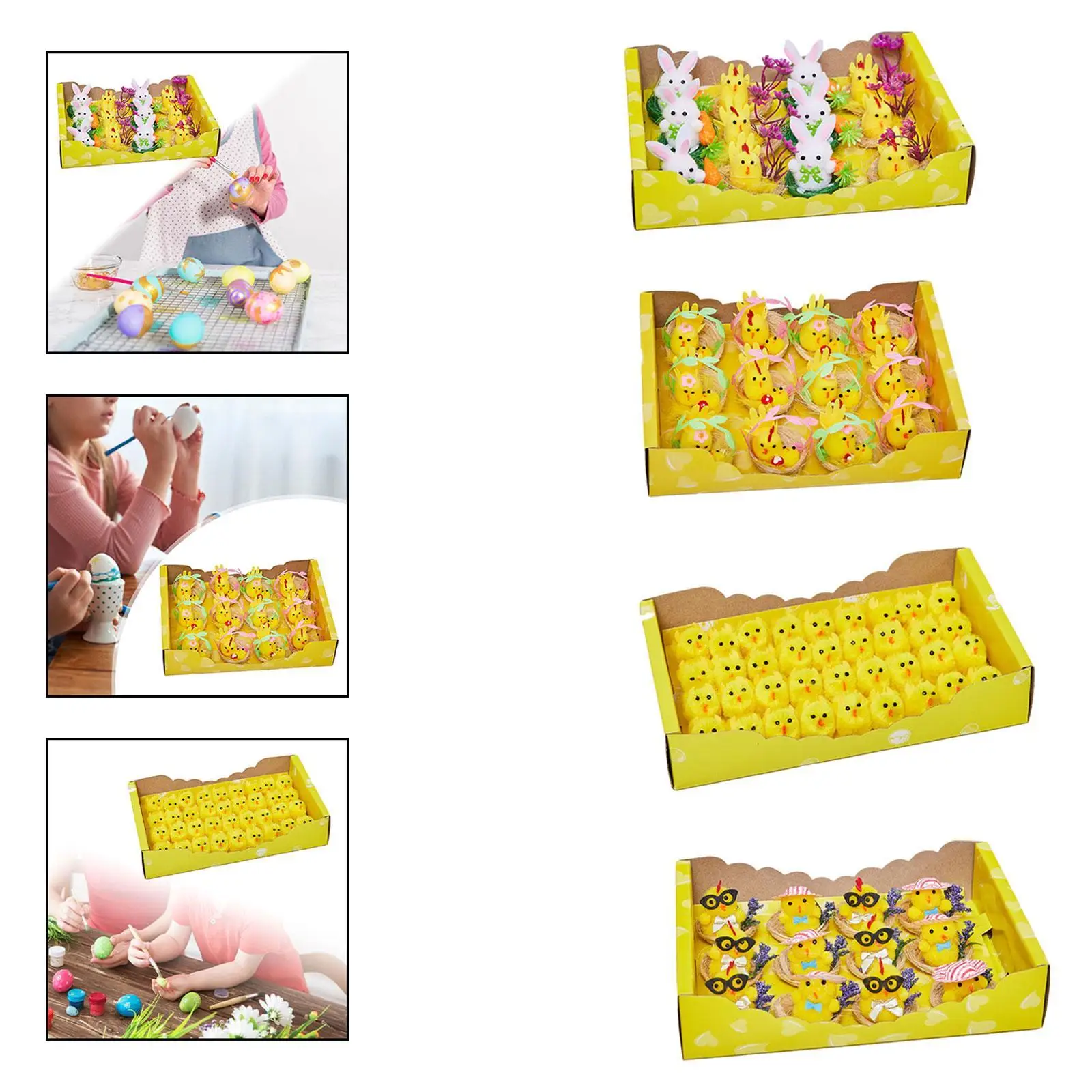 Easter Chicks Ornaments Cute Easter Decorations Holiday Decor Creative Party