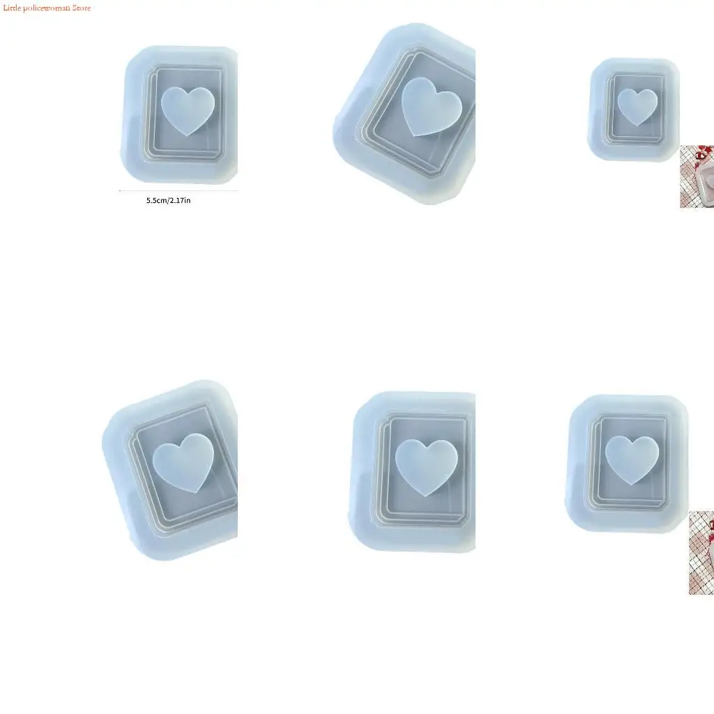 

F92D Stylish Book Lover Charm Crafting Mold With Heart Design For Jewelry Making