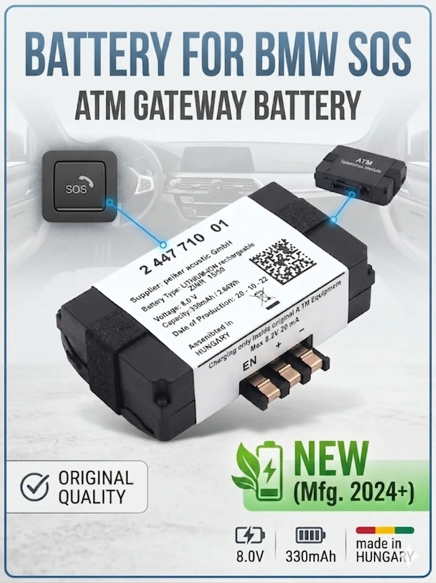84102447710 Awaryjna bateria zamienna 330mAh do BMW F20 F30 F31 G20 G21 G30, 2447710 TCB Bateria awaryjna Mini F56 X4 M F98