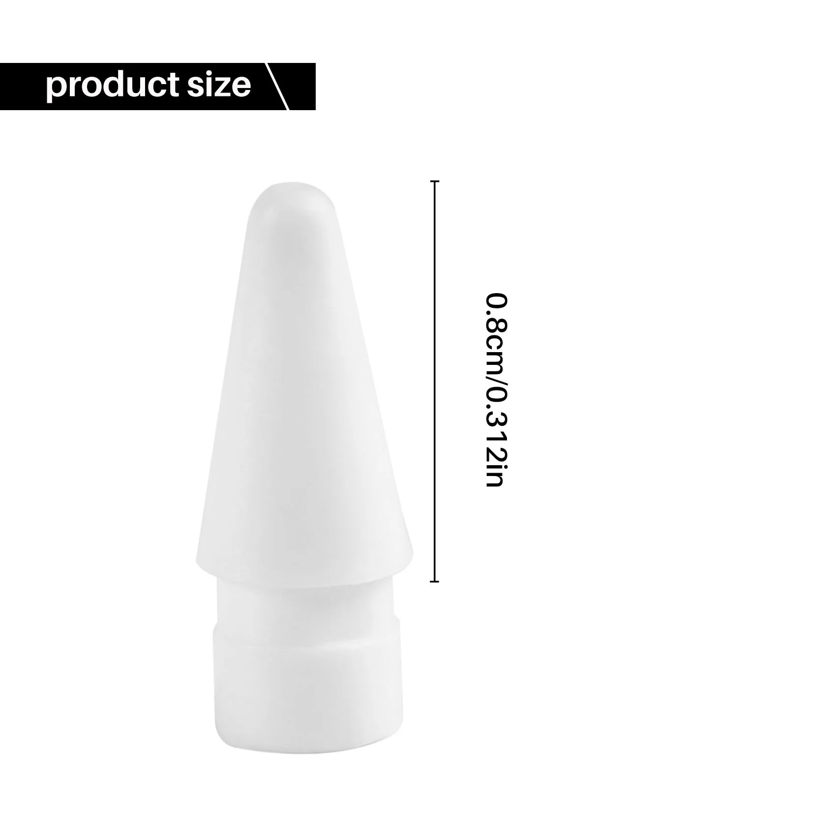 Dica substituição para Pencil Nibs, 1St e 2Nd geração, branco, 4 Pack