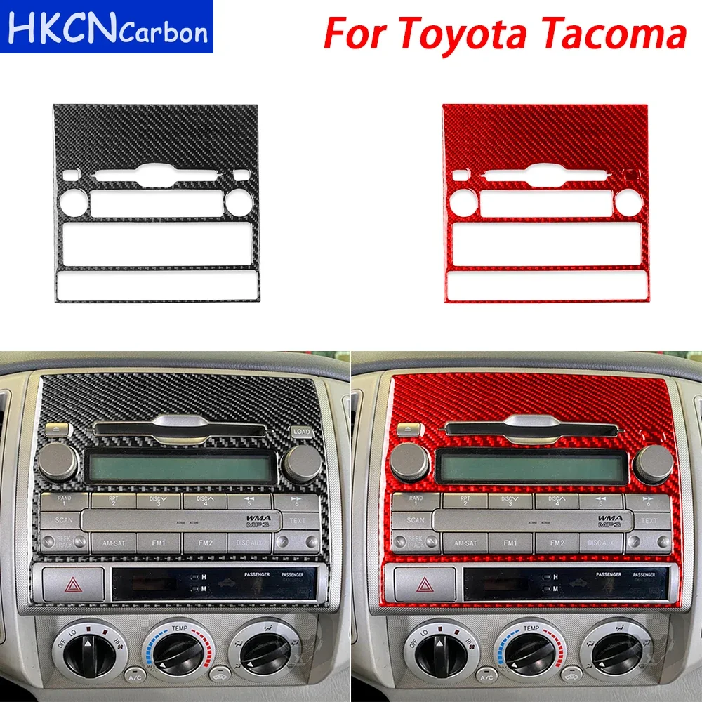 For Toyota Tacoma 2009-2011 Carbon Fiber Central Control Radio CD Panel Trim Cover Car Interior Decorative Accessories Sticker