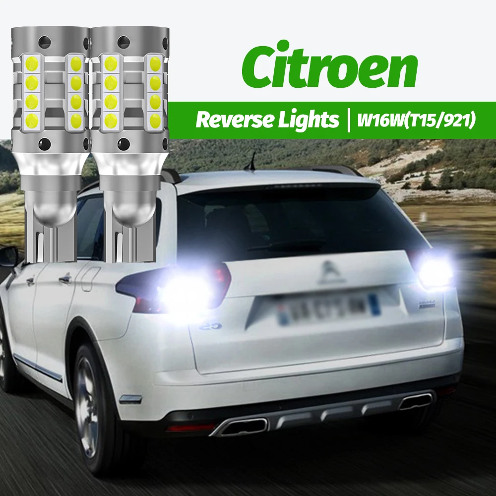

2pcs LED Reverse Light Blub Backup Lamp W16W T15 921 Canbus No Error For Citroen C5 Aircross C4 Grand Picasso 2 Cactus 3