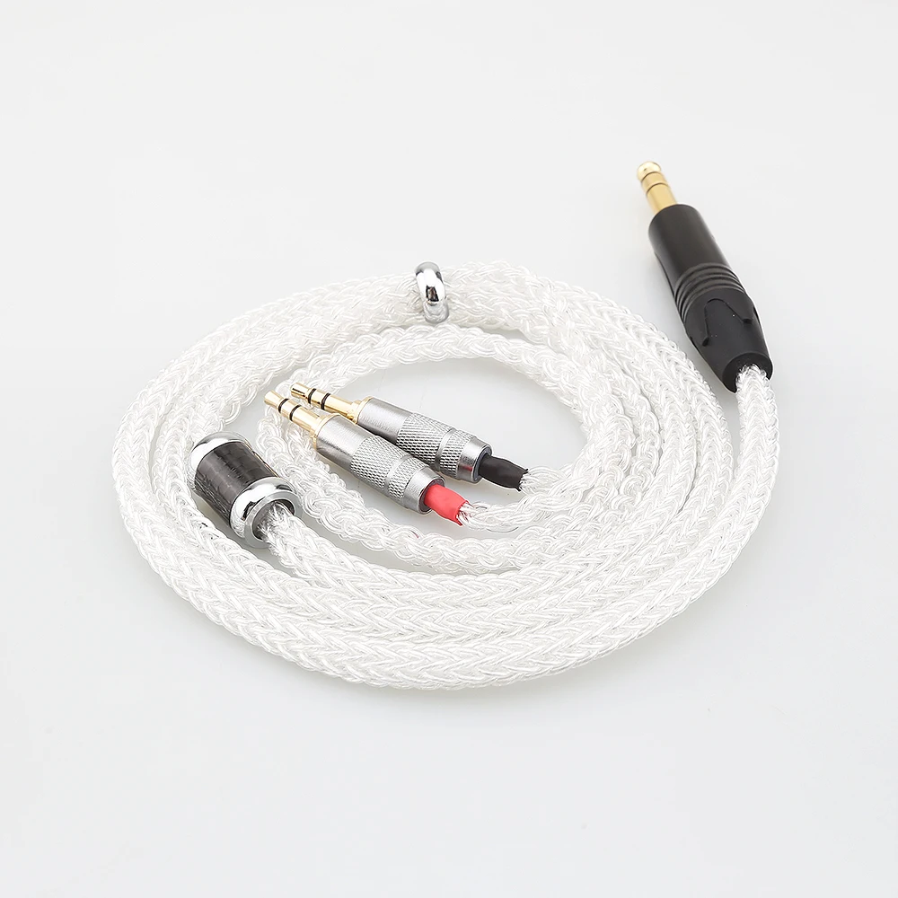 HIFI 16cores 100% Pure Silver Headphone Cable for Hifiman Sundara Ananda he400i he400se HE4XX HE560 HE-350 HE1000se HE6se Arya
