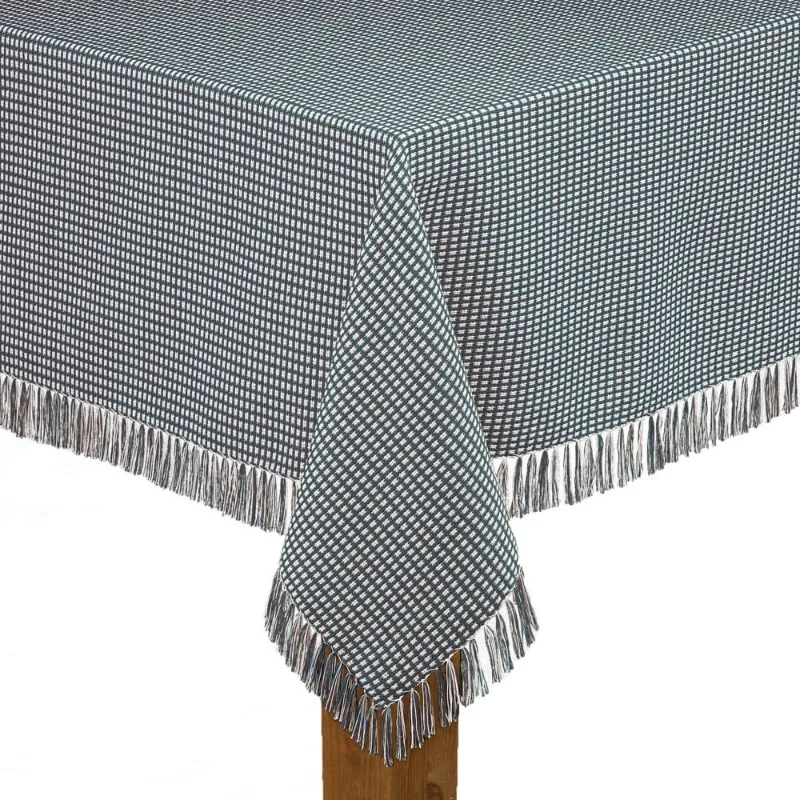 

Linens Homespun Check 100% Cotton Woven Fringed Tablecloth 52"X70"