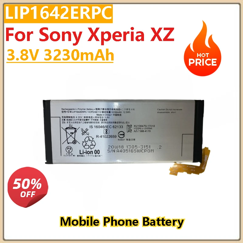 Nouvelle batterie de téléphone 3.8V 2620mAh LIP1621ERPC pour Sony Xperia X XZ XZ1 XA1U Z5 Mini Z5 Compact F3216 F3215 F5321 F321 E5823 E58036