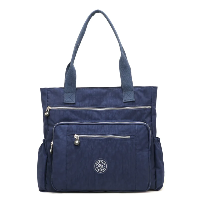 

Solid-color Zipper Handbag, Large-capacity Tote Bag, Retro Shoulder Bag