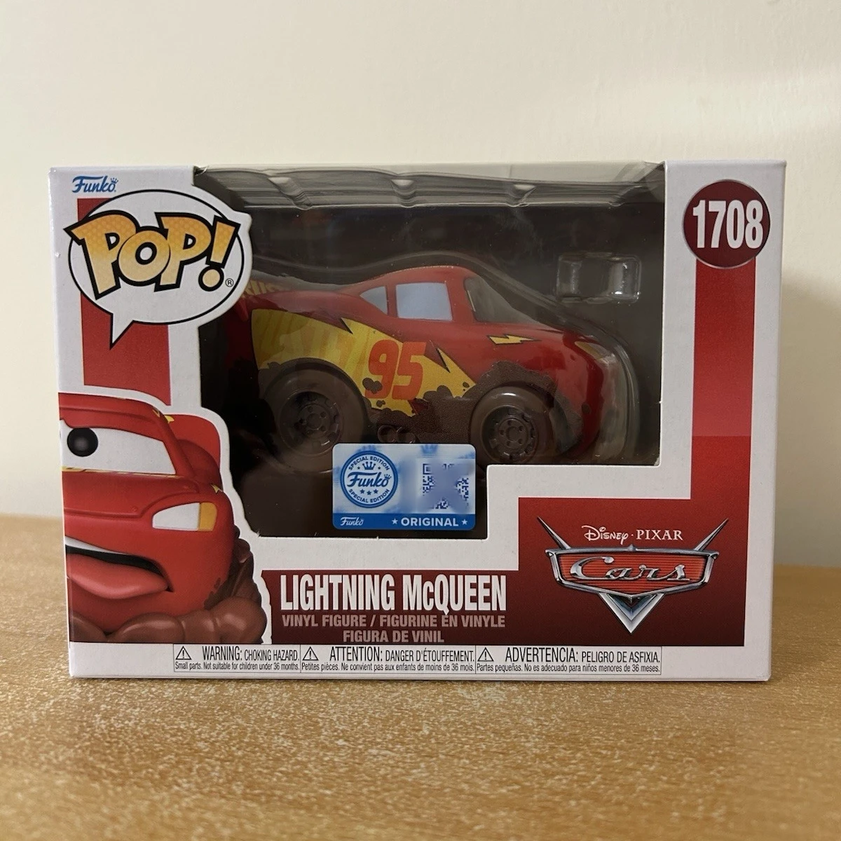 

Disney Lightning McQueen Vinyl Figure #1708 Funko Pop Official Licensed Limited Edition Statue Anime Pixar Cars Gift for Fans