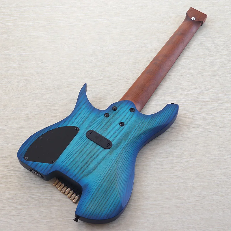 New Arrival 8 String Headless Electric Guitar 30 Inch Solid Ashwood Body Headless Guitar Roasted Maple Neck