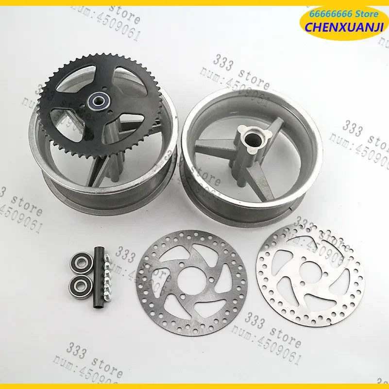 rear 110/50-6.5 and front 90/65-6.5 Aluminum alloy vacuum wheel hub for pocket bike 47cc 49cc motorcycle part