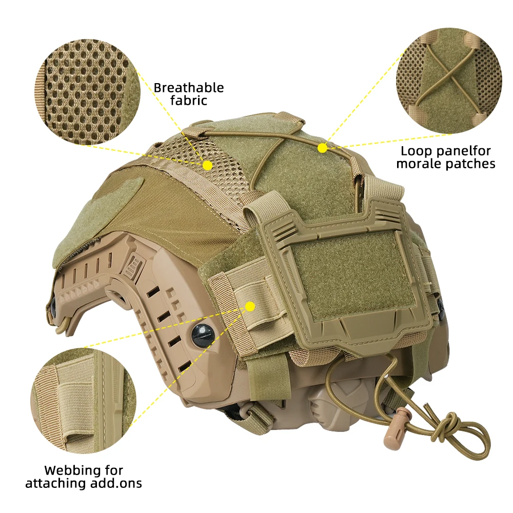 BOOIU التكتيكية خوذة مجموعة غطاء NVG حقيبة البطارية النايلون الوزن حقيبة لخوذة سريعة غطاء الصيد الباليستية الخوذات الملحقات