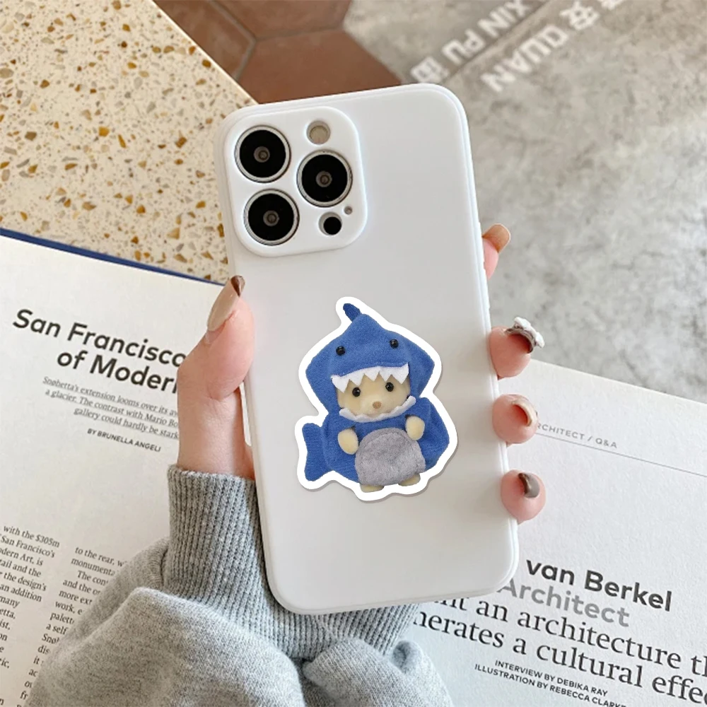 55/110/165PCS Calico Critters Family Cartoon Cute Handheld Notebook Skateboarding Luggage Decorative Stickers