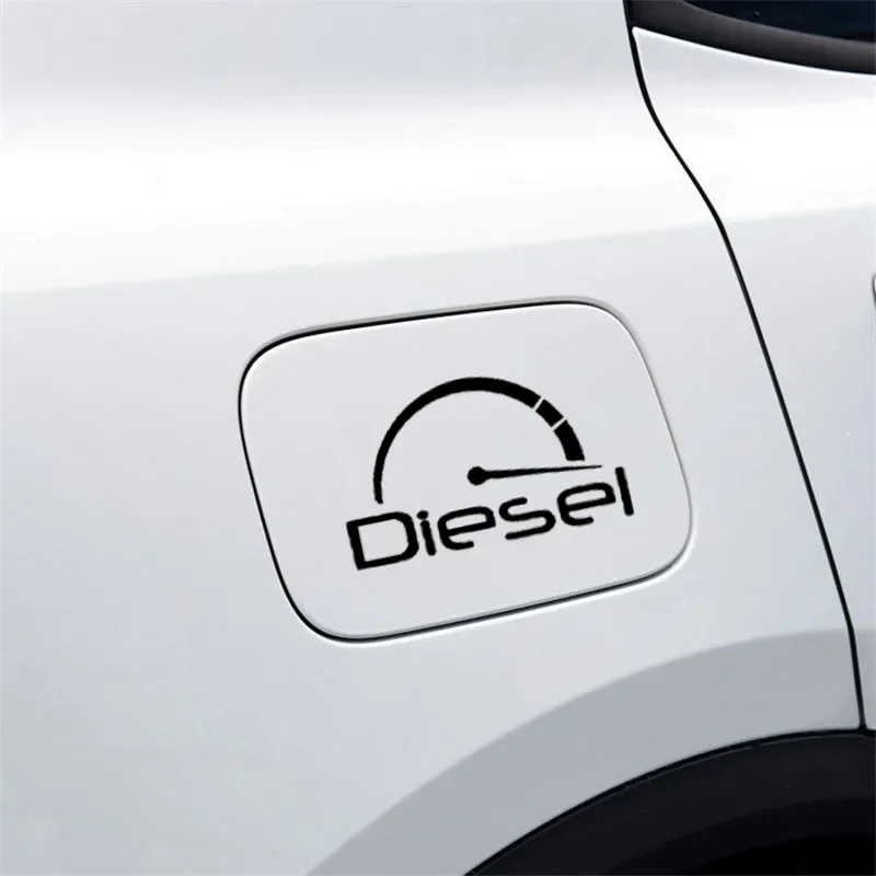 Turbo Diesel Logo Car Sticker, Minimalist Gauge Dial Vinyl Decal for Truck & SUV, Durable Sun-Proof Auto Body Decor