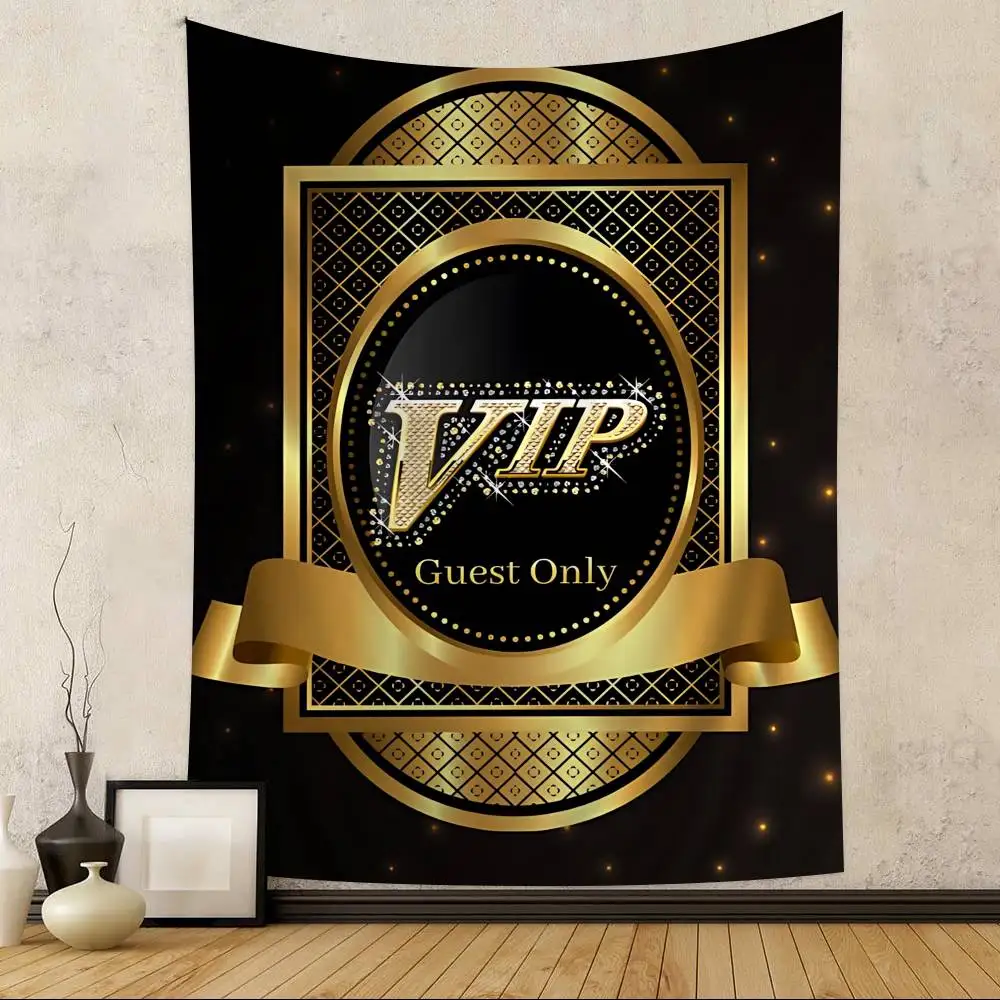 vintage VIP pattern DIY Wall Tapestry Hanging Tarot Hippie Wall Rugs Dorm INS Home Decor