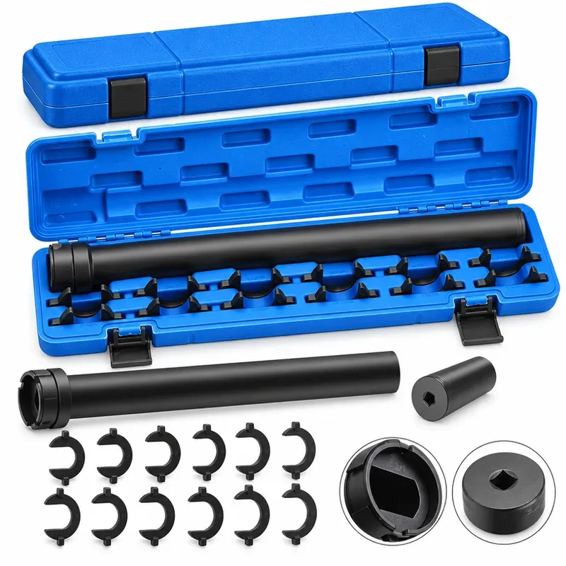 For 13 Piece Steering Rack Tie Rod End Wrench Inner Ball Joint Remover Tool Kit for Auto Chassis Suspension Maintenance