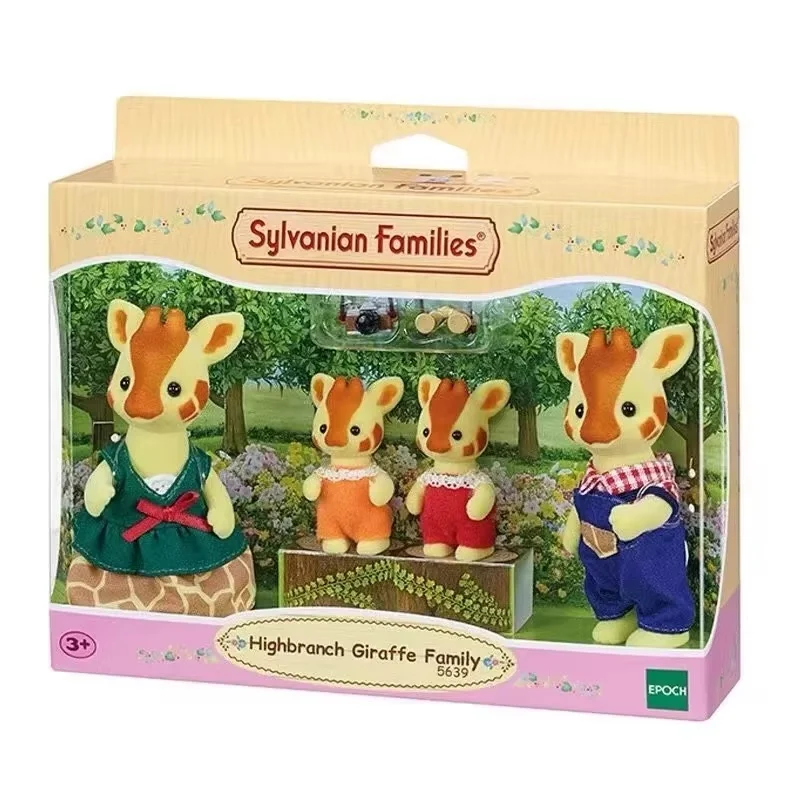 Genuino Sylvanian Families Fai finta di giocare a Fragola Toy House Modello Seal Famiglia Action Figure Giraffa Kawaii Doll Giocattolo per bambini