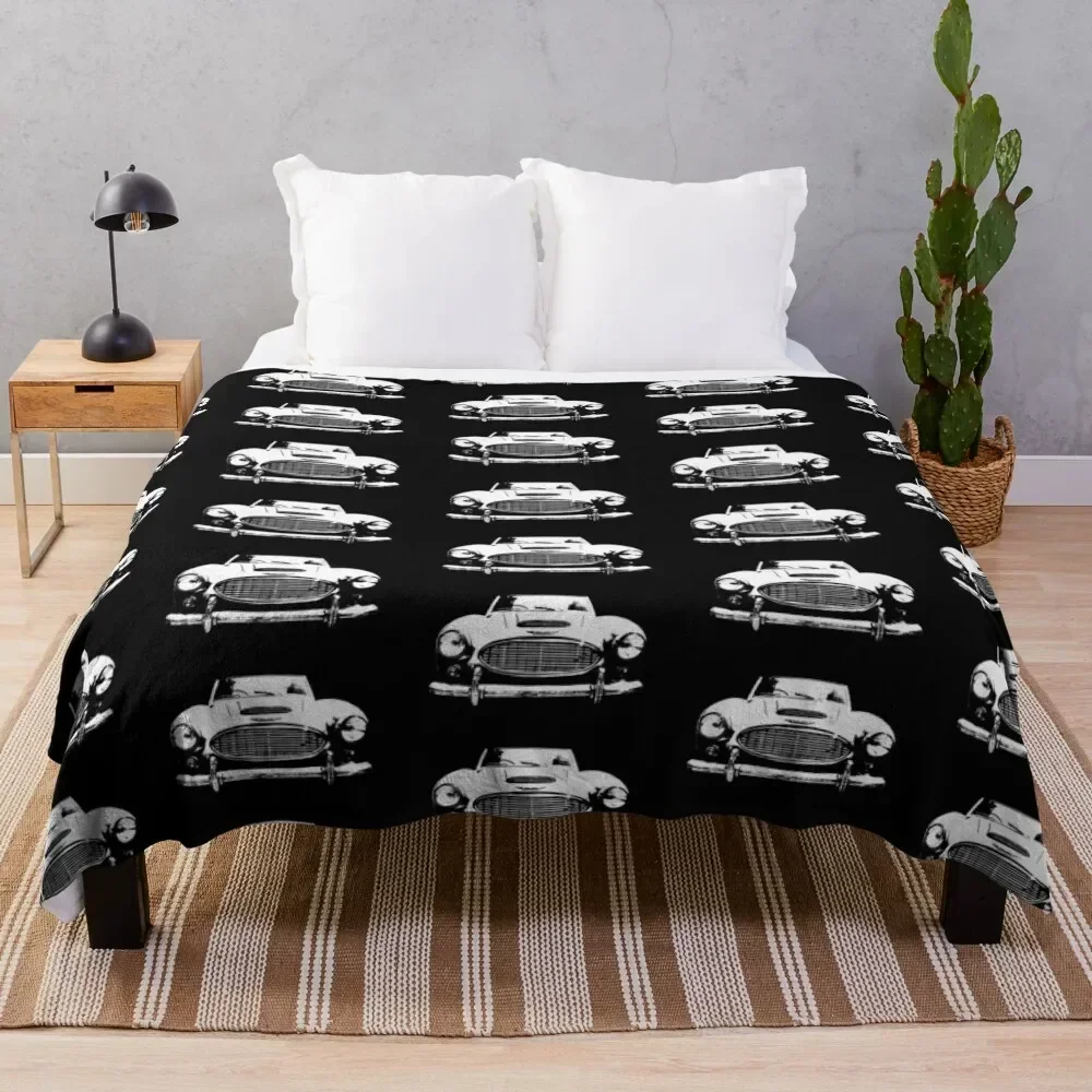 

Austin Healey 3000 1960s British classic car monoblock white Throw Blanket Blankets For Sofas Shaggy Blankets