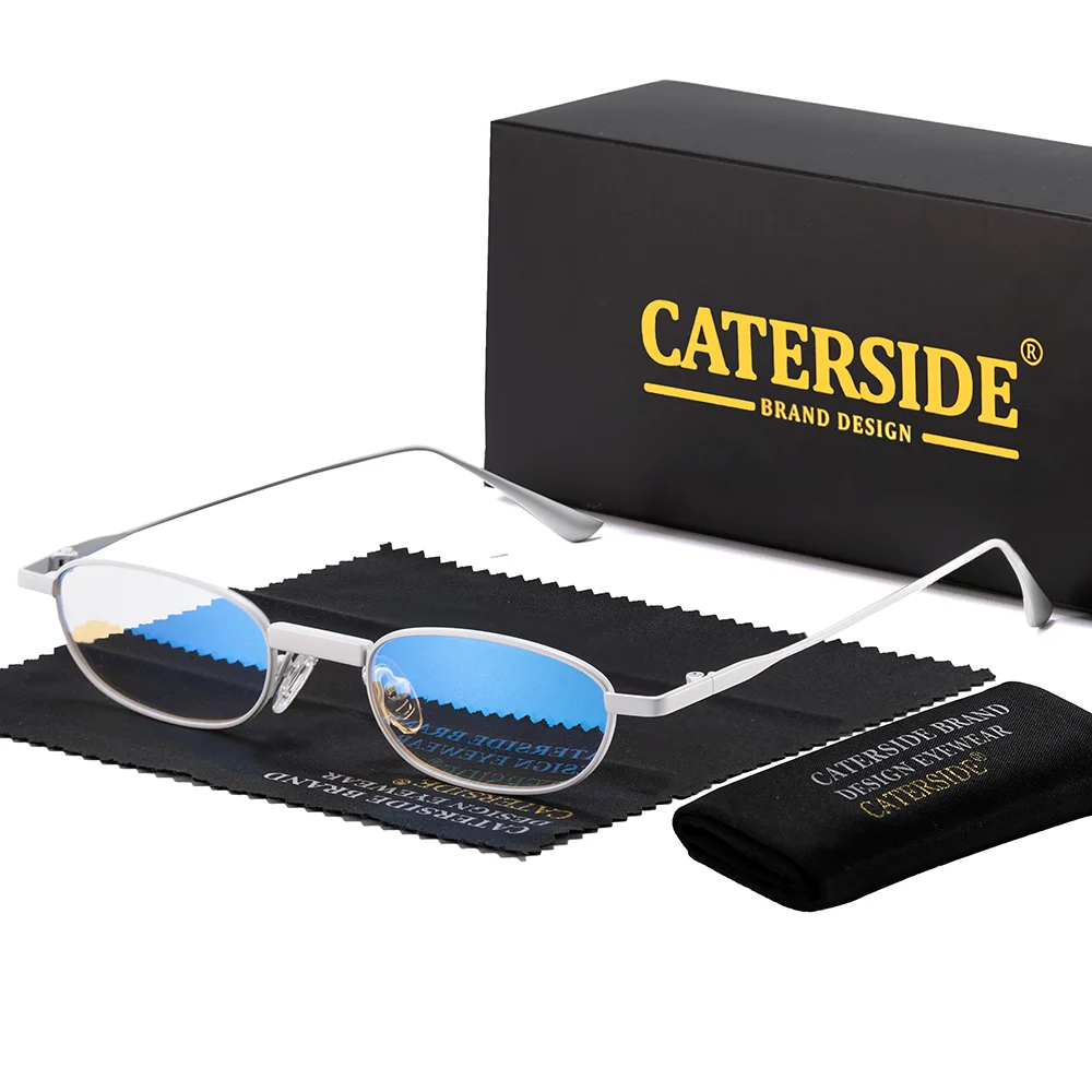 CATERSIDE Herren Hip-Hop-Sonnenbrille, Premium-Metall, kleiner Rahmen, Damen-Reise-, Business-, Party-, Urlaubsgeschenk, Dekorative Brille, UV400 – Detail 25