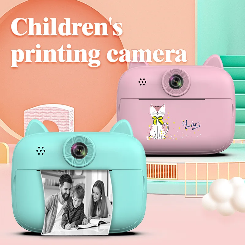 Kids Digital Camera For Children Instant Printing Thermal Printer TF Card HD Video Educational Birthday Gift Toy for Boy Girl S3