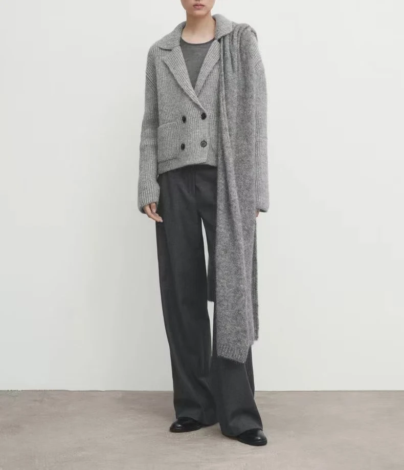 Casual Knitted Short Sweater Coat Old Money Style Commute Fashion MD Women's New Arrival Polyester Fiber 100% Autumn Season