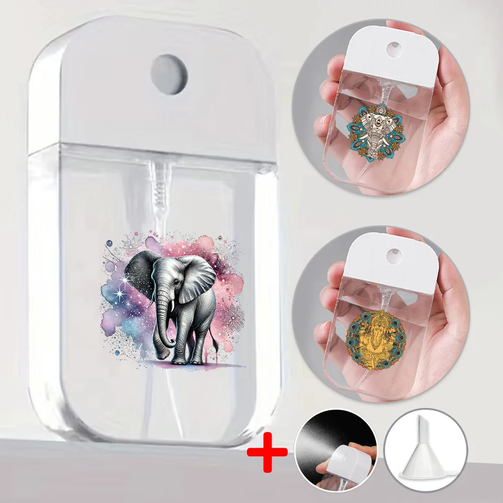 

Portable Alcohol Perfume Refill Bottle Refillable Travel Spray Bottle Transparent Card Travel Essentials Elephant Pattern