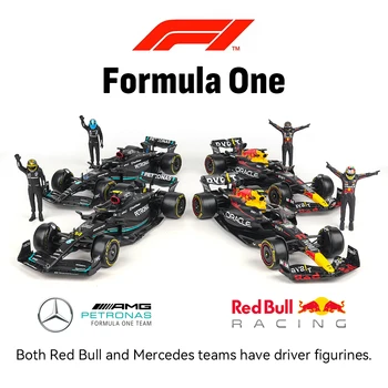 Bburago 1:24 2023 F1 Mercedes-AMG W14 Red Bull Racing RB19 Ferrari SF23 Winning Doll Alloy die-casting car model Toy Collection