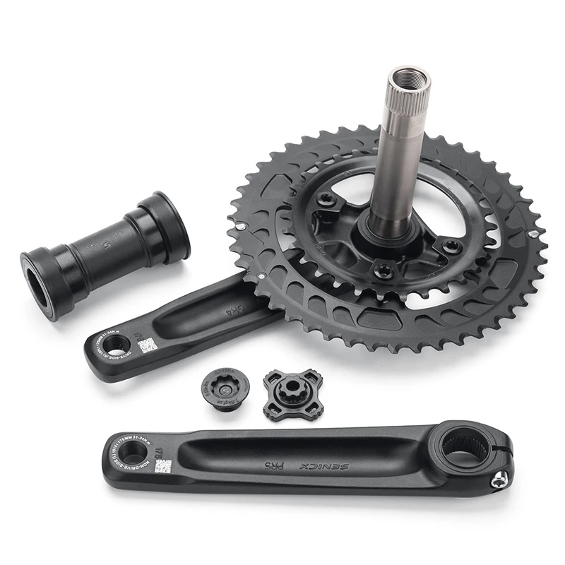 SENICX GR4 Road Crankset 42T 30-46T Chainset with BB 24mm Crank Arms for Bicycle 170mm Chainwheel 110 Bcd for Gravel Bike Parts