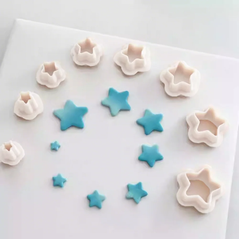 8 sizes Ceramic Cutting Mold Clay Polymer Pottery Sculpture Cutter Star Shaped DIY Geometric Jewelry Making Modeling Tool