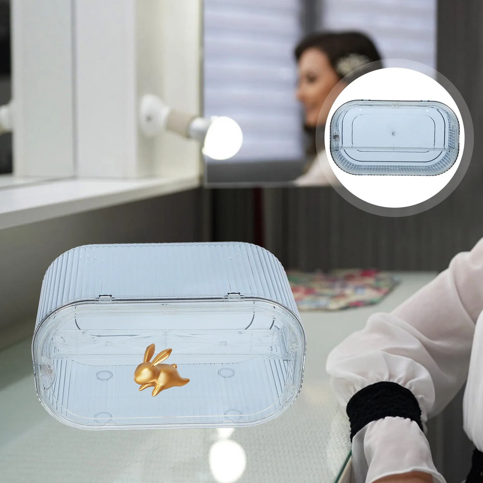 

Figurine Display Case for Figurines Boxes Figure Shelf PET Storage Holder Mini Figures Cases