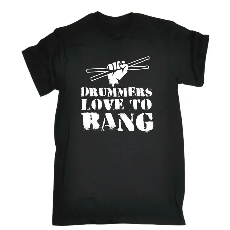 Drummers Love To Bang Music Drum Mens Funny Novelty T Shirt
