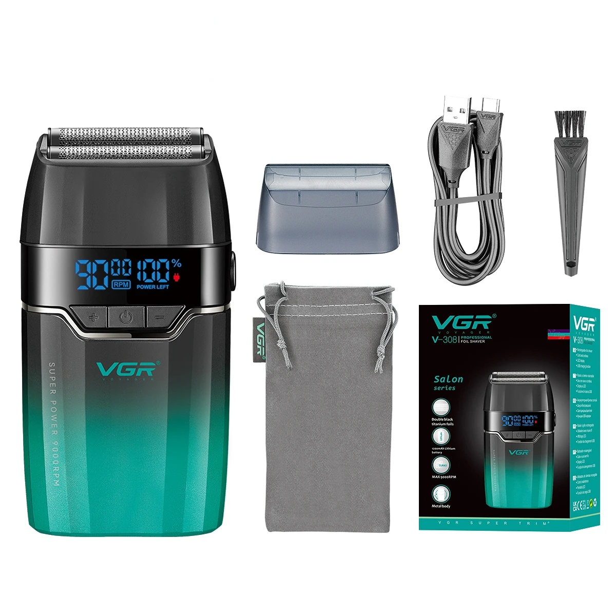 VGR Trimmer Professioneel Elektrisch scheerapparaat Draadloos Toiletapparaat Barbier Haarknipmachine Metalen Trimmer voor mannen V-003 V-906 V-308 - afbeelding 1