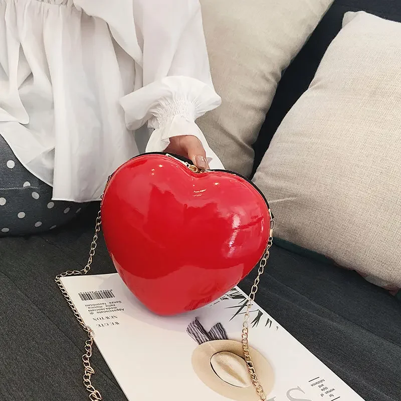 Fashion Purses and Handbags Heart Bags 2023 New Shoulder Bags for Women Casual All-match Solid Bag Zipper Korean Version