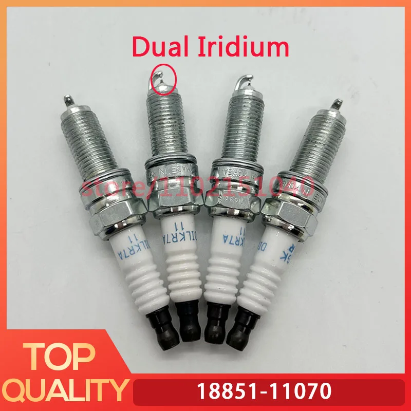 4-6 Uds DILKR7A11 18851-11070 bujía de iridio doble para Hyundai Equus Genesis Kia Optima Quoris Sorento DILKR7C11 DILKR6D11G