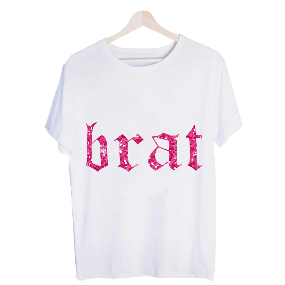 Women's Pink Letter Print Graphic Tee, Short Sleeve Crew Neck Shirt for Casual Daily Wear and Summer Outfits