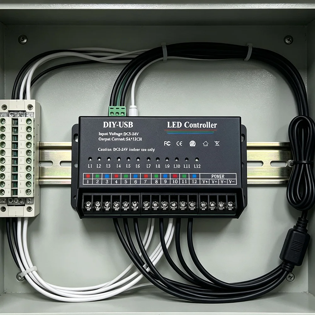 For Custom Lighting Scenes 12 Channel LED Controller Monochrome LED Driver Easy Programming Led Controller Rgb Controller