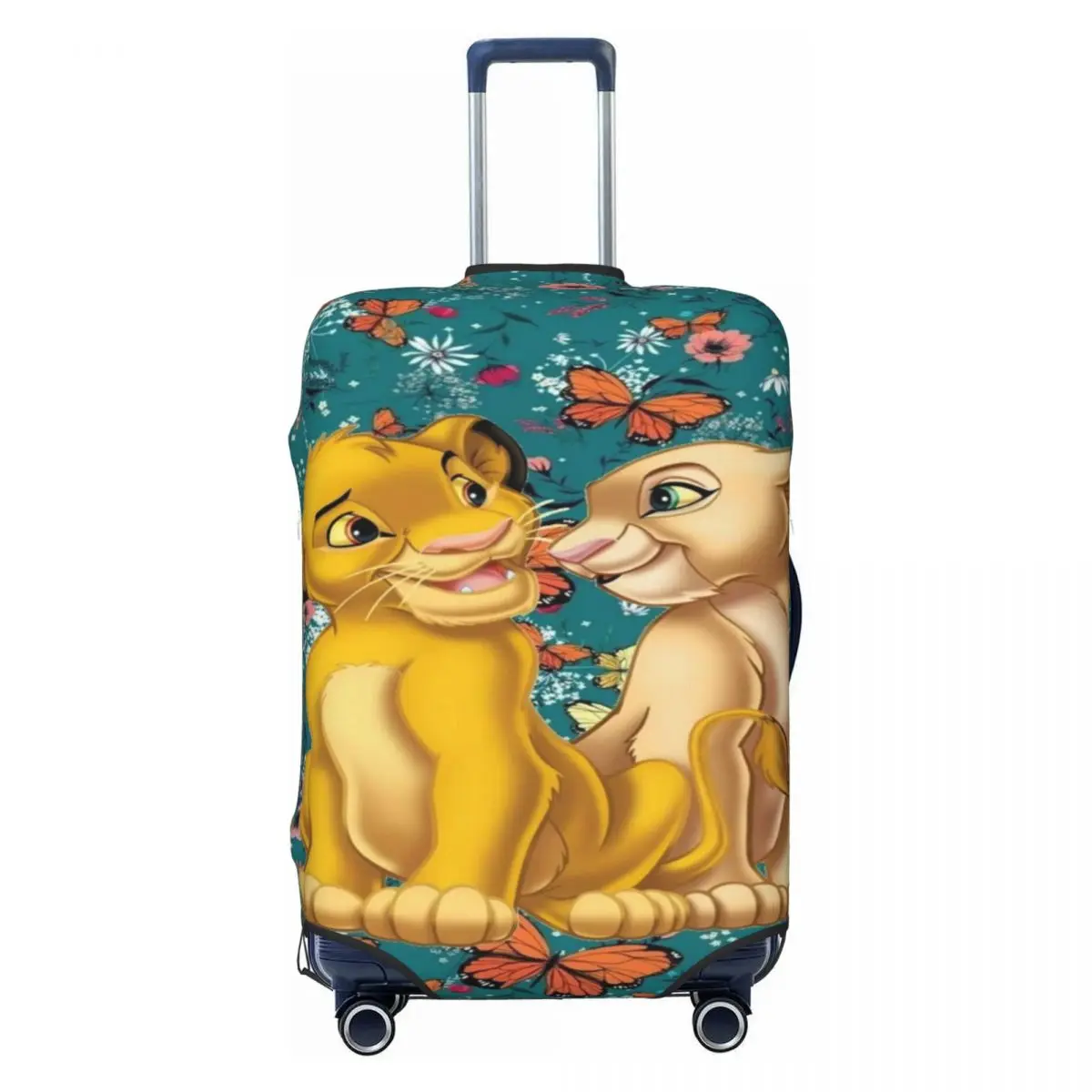 

Custom The Lion King Cartoon Travel Luggage Cover Dust Proof Suitcase Cover Protector Fit 18-32 Inch