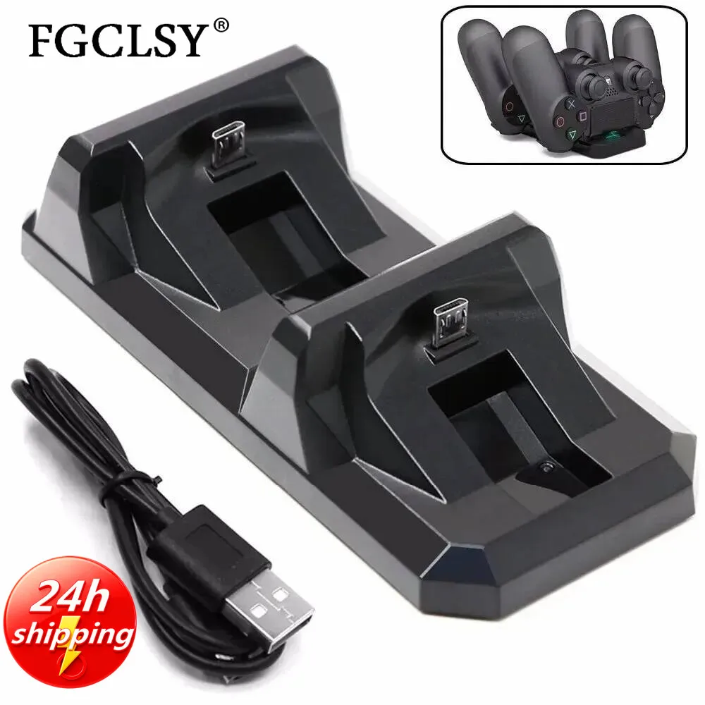 USB Dual Charge Dock For PS4 Controller Gaming Charging Stand Holder For Sony PlayStation 4 Wireless Gamepad Controle Charger