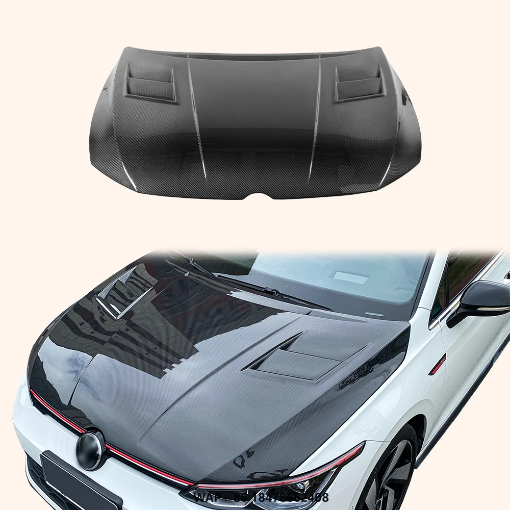 

For VW Golf 8 R GTI 19-24 Carbon KZDUAL Vented Cooling Hood (Oversea Version)