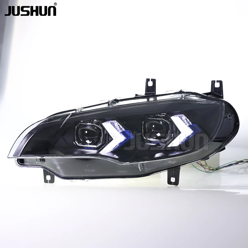 JUSHUN Factory Wholesale LED Headlamp Assembly for BMW 2008-2014 X6 E71 Headlight Plug and Play