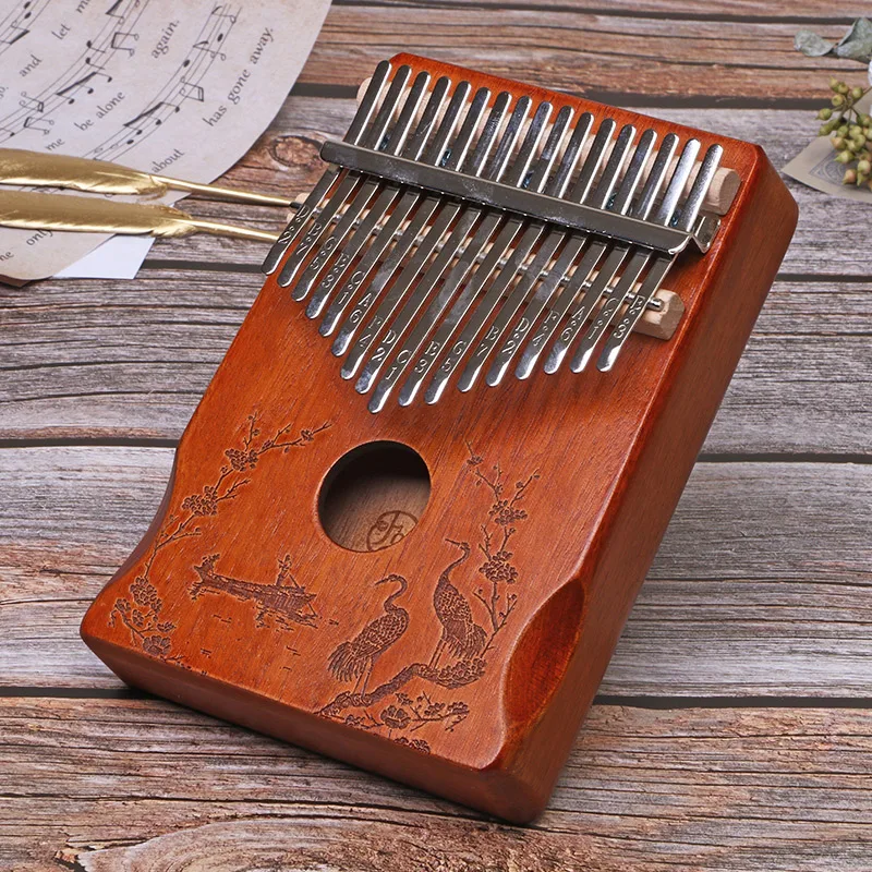 Lydesy 17-Tasten Kalimba Daumenklavier-Set, Manuell Gestimmt, Tragbares Fingerklavier, Geschenk für Kinder und Erwachsene, Anfänger, Festival, Geburtstag – Detail 12