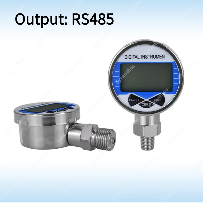 

Digital RS485 Pressure Gauge 60mm Dial DC24V Output -0.1~0~ 60MPa Range Radial&Axial Industrial Pressure Transmitter 600Bar